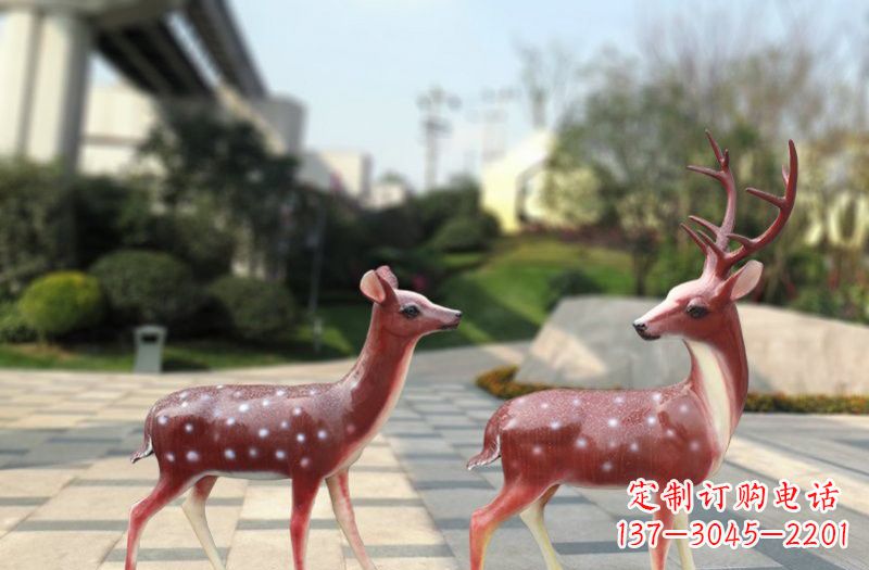 南阳玻璃钢仿真梅花鹿