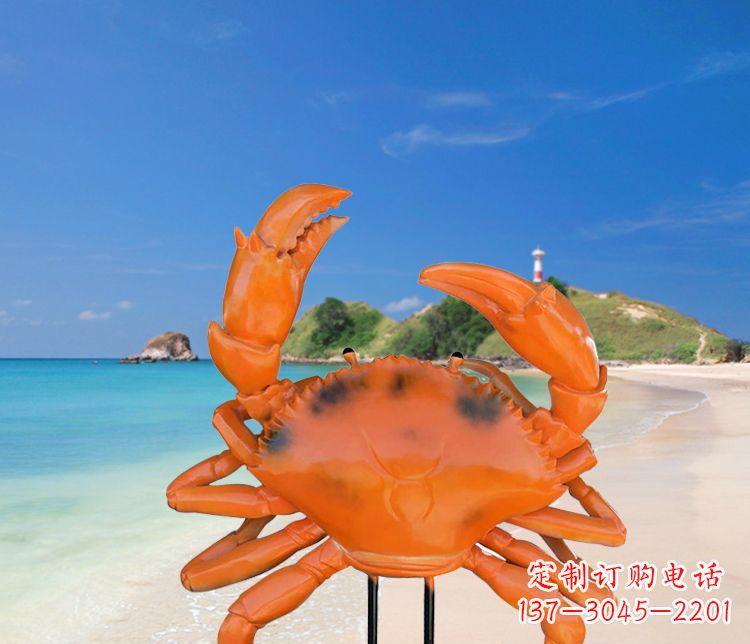 南阳玻璃钢螃蟹雕塑