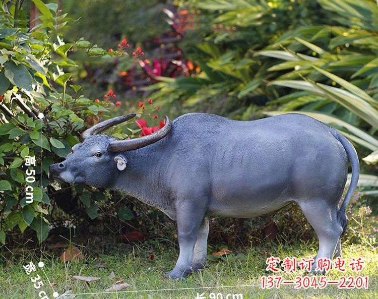 南阳玻璃钢仿真水牛雕塑