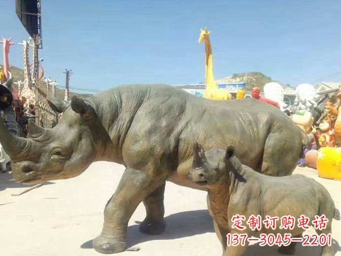 南阳玻璃钢仿真犀牛