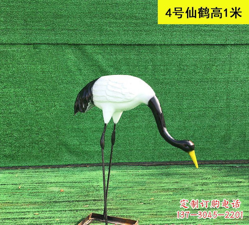 南阳玻璃钢仿真仙鹤动物雕塑