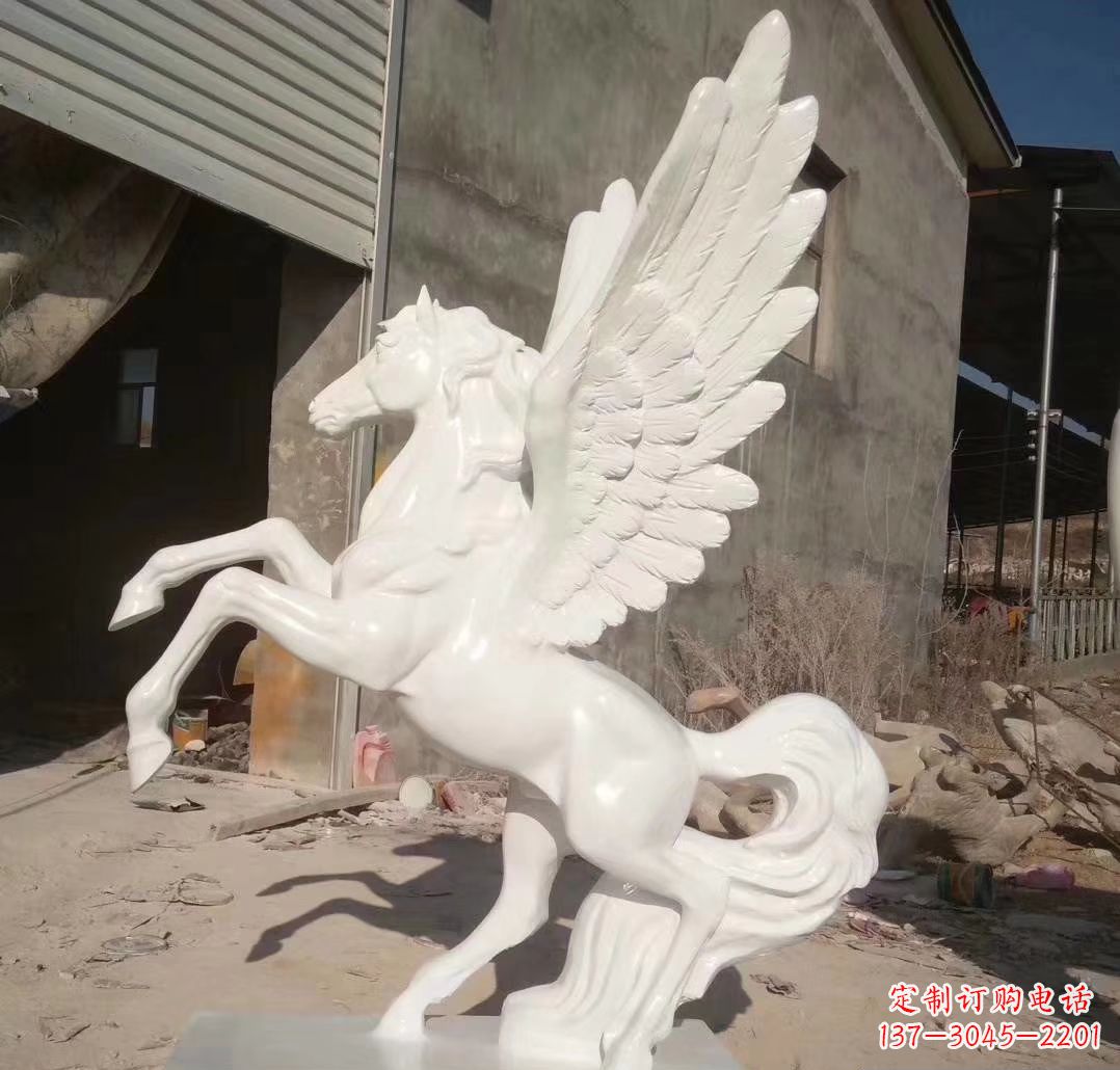 南阳玻璃钢飞马雕塑 动物雕塑