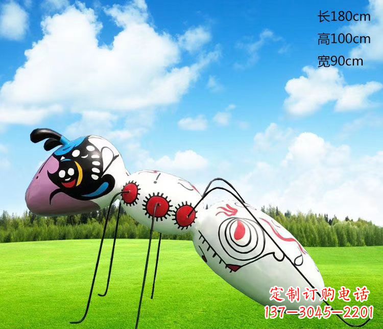 南阳玻璃钢公园彩绘蚂蚁雕塑