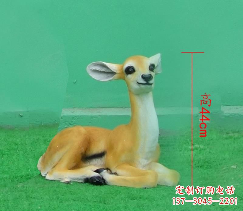 南阳玻璃钢公园仿真动物羚羊雕塑