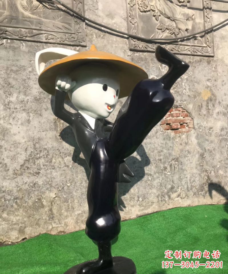南阳玻璃钢公园仿真兔子雕塑