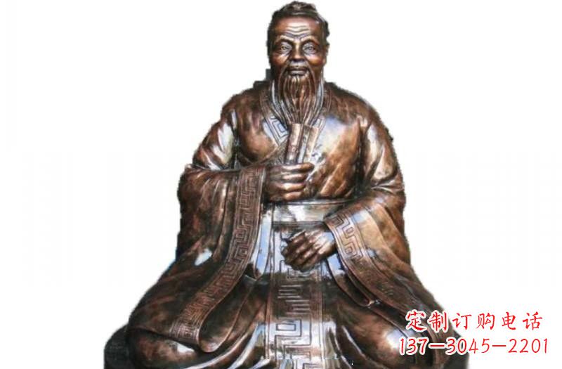 南阳玻璃钢古代名人孔子雕像