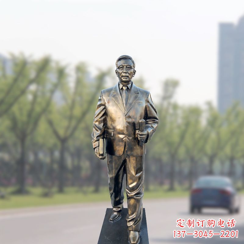 南阳玻璃钢华罗庚仿铜雕像