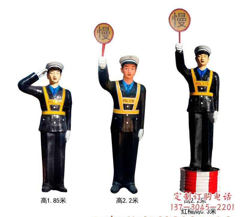 南阳玻璃钢警察雕塑象征警察的英勇