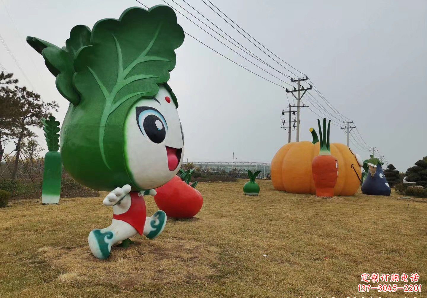 南阳玻璃钢卡通白菜景观雕塑