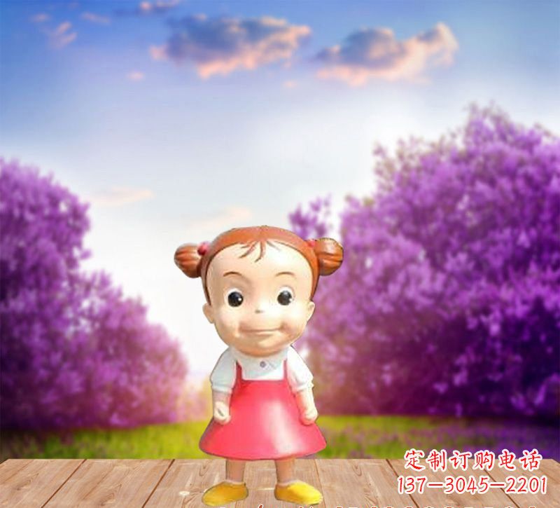 南阳精美玻璃钢卡通小女孩雕塑