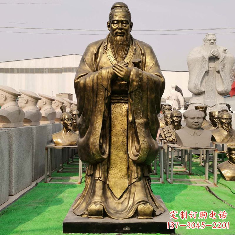 南阳玻璃钢制孔子雕塑