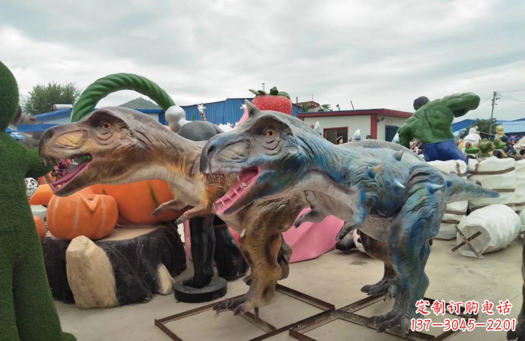 南阳恐龙雕塑玻璃钢的艺术精品