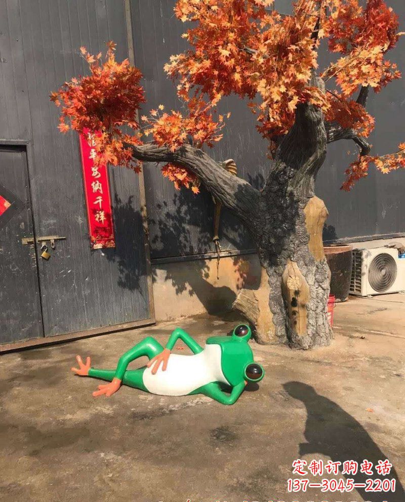 南阳玻璃钢青蛙雕塑