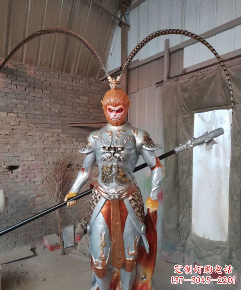 南阳玻璃钢孙悟空传承古老神话的雕塑
