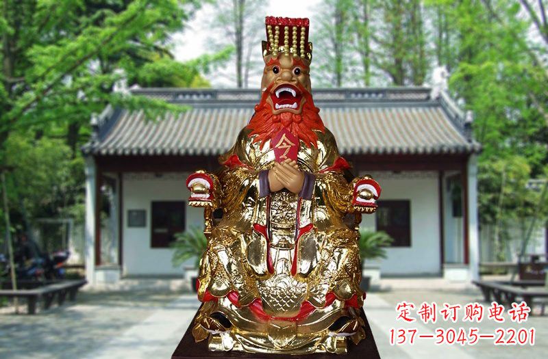 南阳玻璃钢贴金龙王