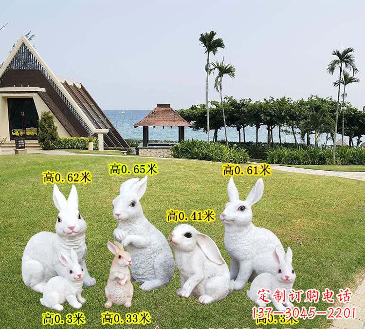 南阳玻璃钢兔子雕塑精致的艺术之作