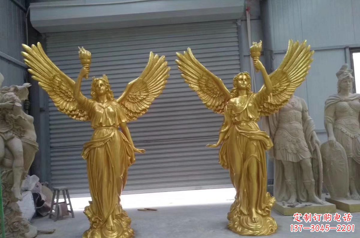 南阳玻璃钢天使西方人物雕塑之美