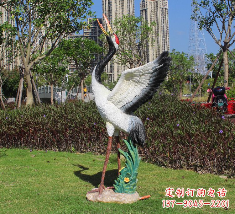 南阳玻璃钢仙鹤雕塑