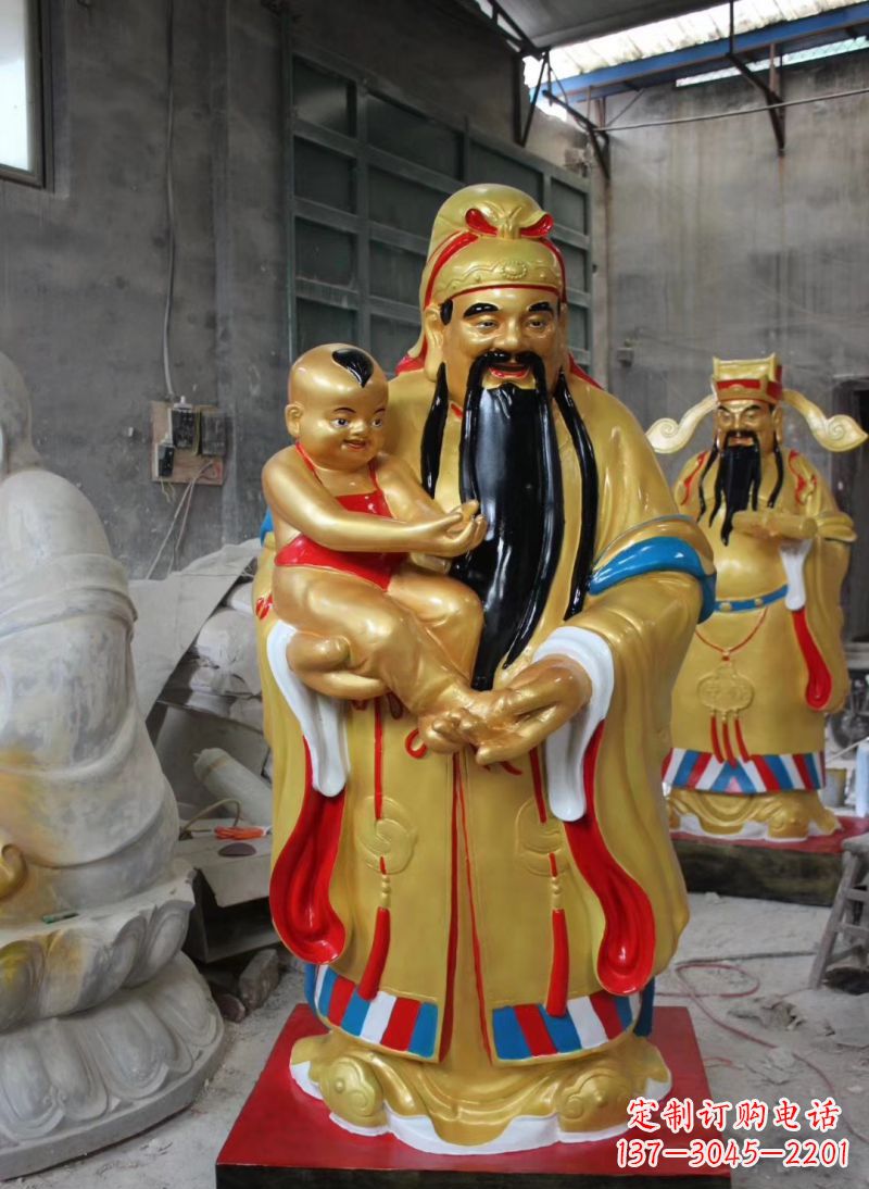 南阳福禄寿神像雕塑给予宗教庙宇灵性的祝福