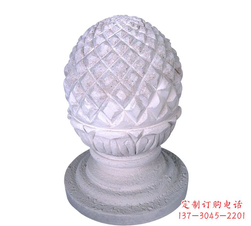 南阳菠萝雕塑艺术性的挡车路障