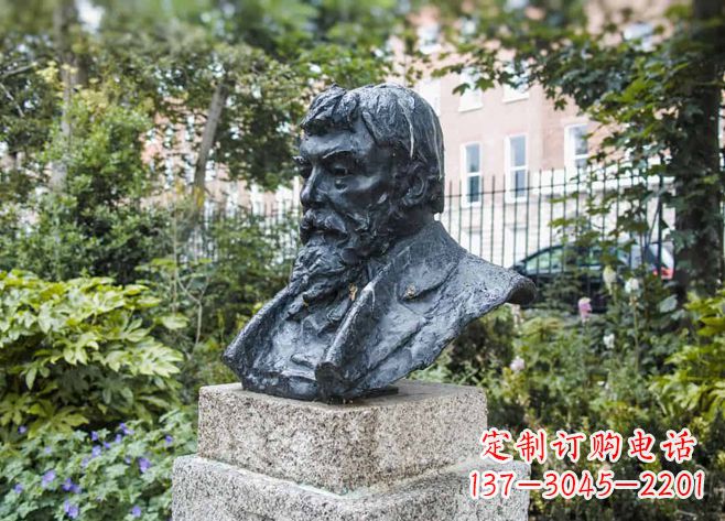 南阳伯特兰·罗素铜雕胸像-世界名人英国著名哲学家雕塑