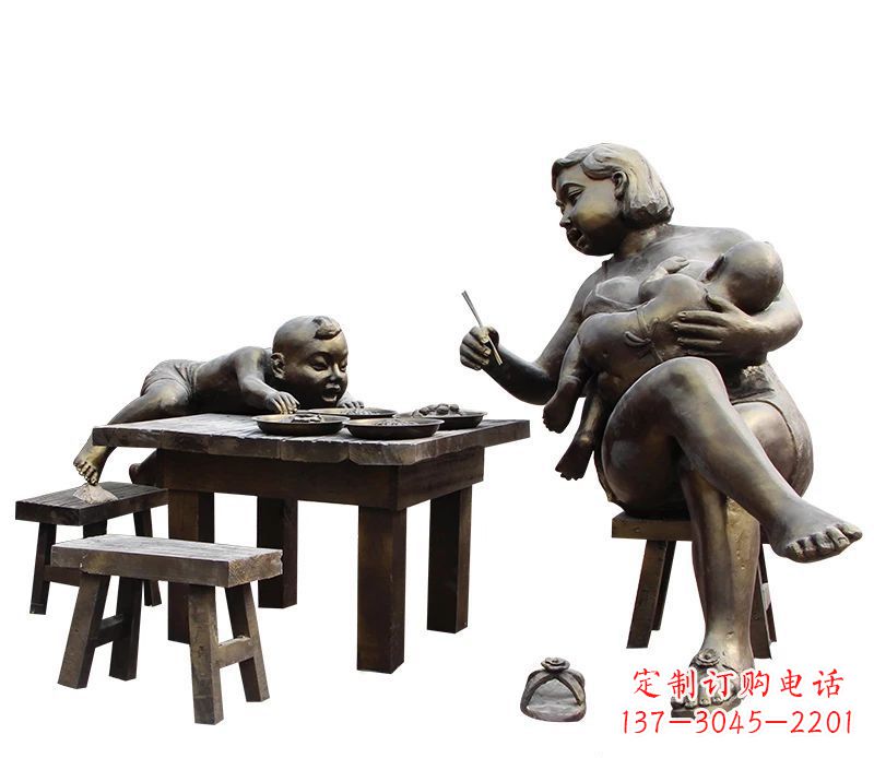南阳母爱雕塑儿童公园中的精美雕塑