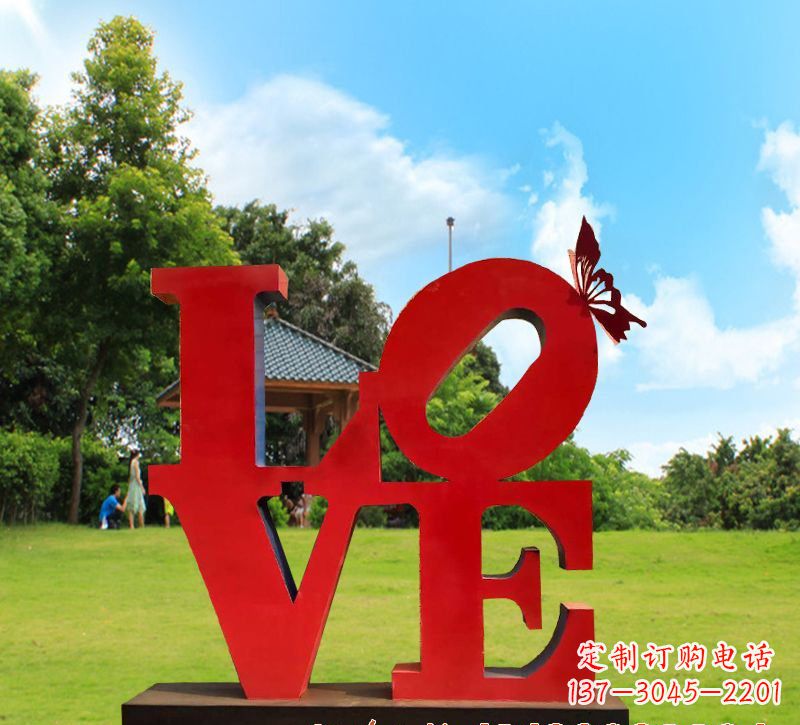南阳不锈钢love景观雕塑222