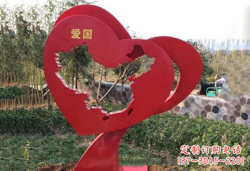 南阳不锈钢爱国镂空中国地图雕塑