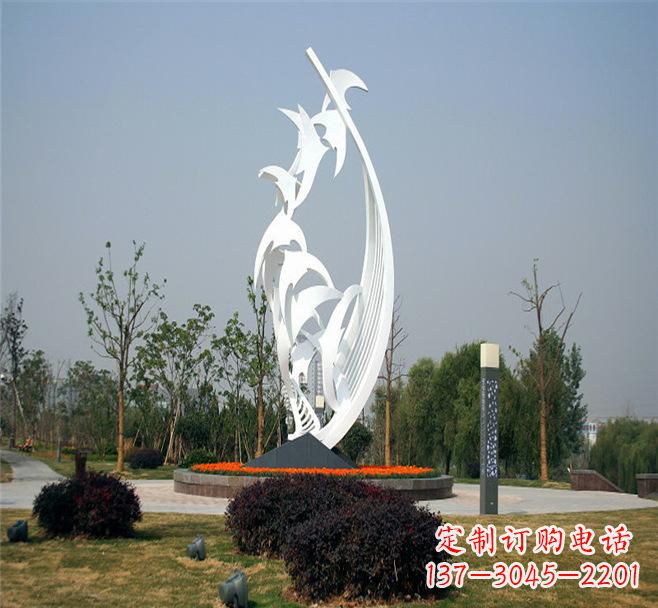南阳不锈钢爱心大雁雕塑
