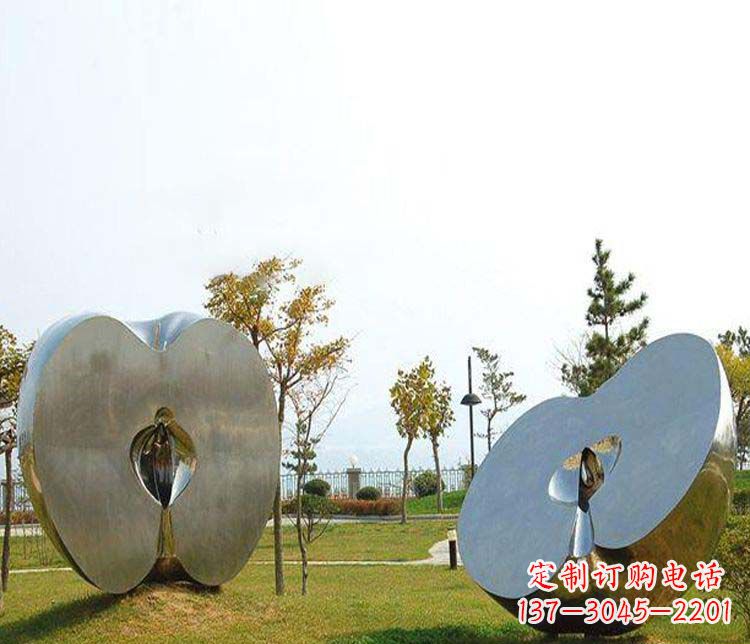 南阳不锈钢雕刻的苹果