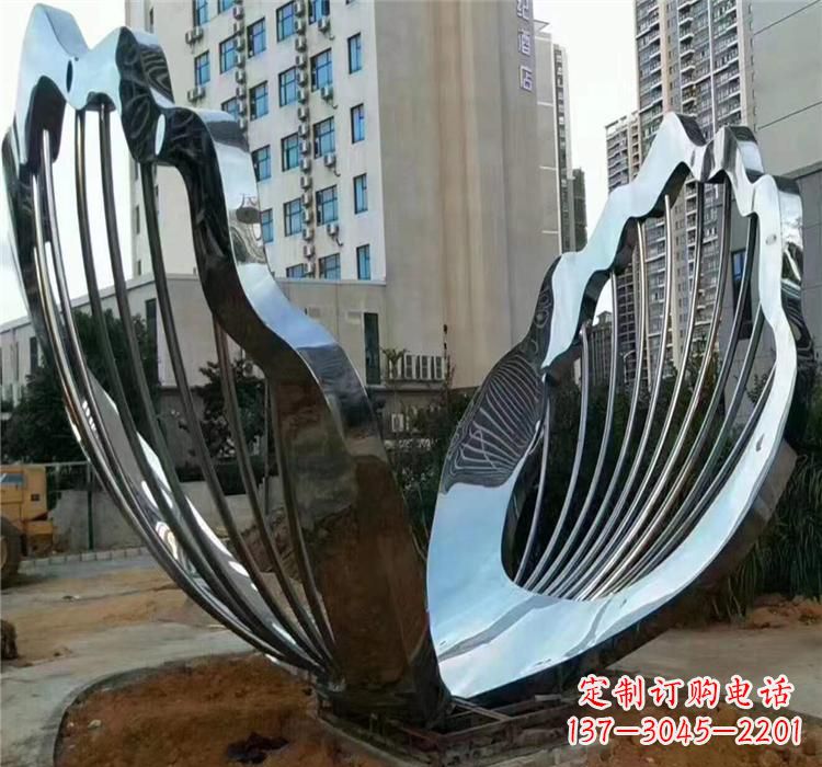 南阳不锈钢贝壳景观雕塑