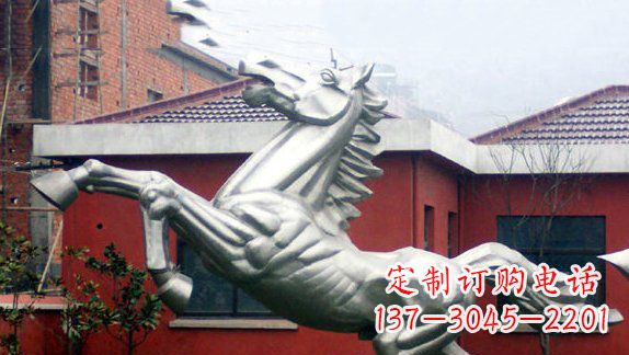 南阳不锈钢奔马雕塑 (2)