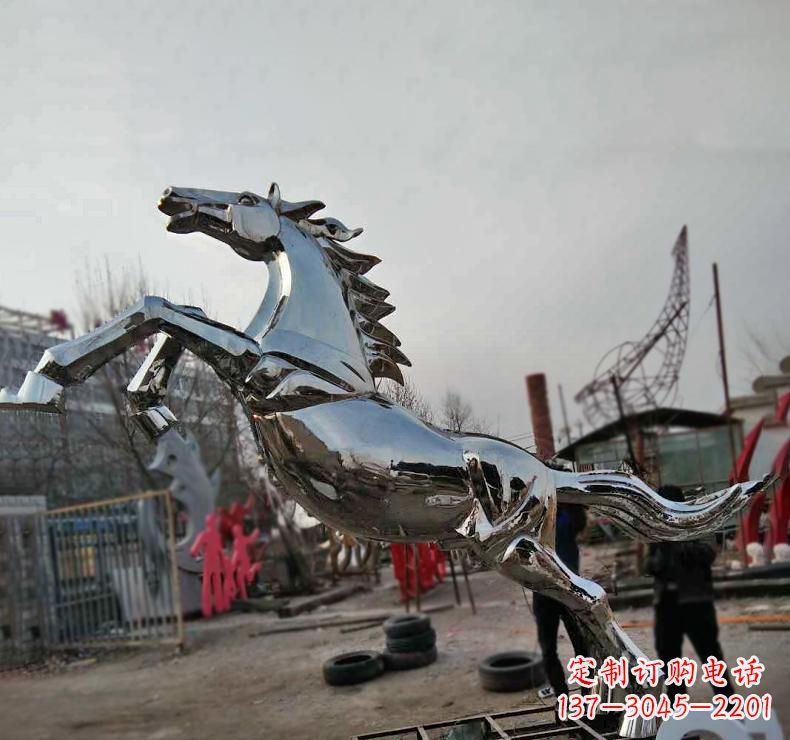 南阳不锈钢奔跑马雕塑