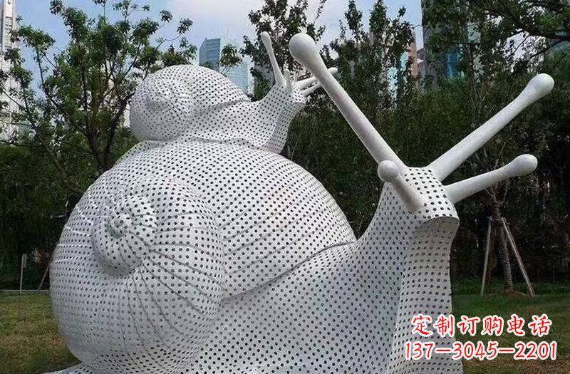 南阳不锈钢编织抽象蜗牛雕塑