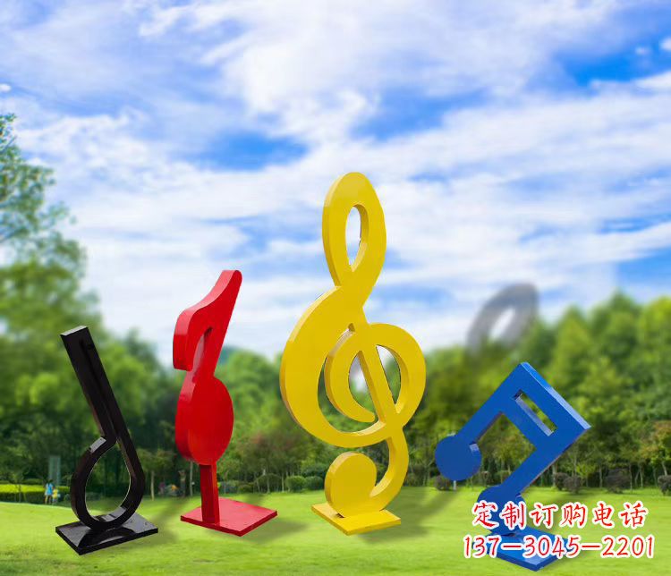 南阳精美的不锈钢音符雕塑
