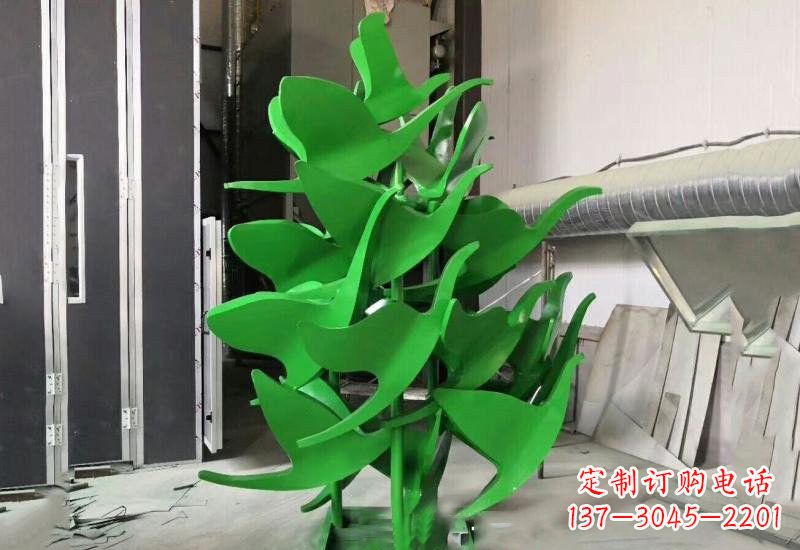 南阳不锈钢彩色抽象大雁雕塑