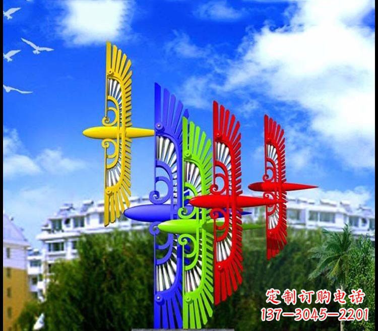 南阳不锈钢彩色老鹰雕塑——精美绝伦
