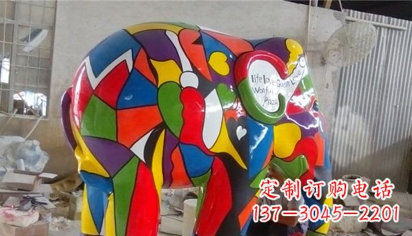 南阳不锈钢大象雕塑点缀景观的精美艺术品