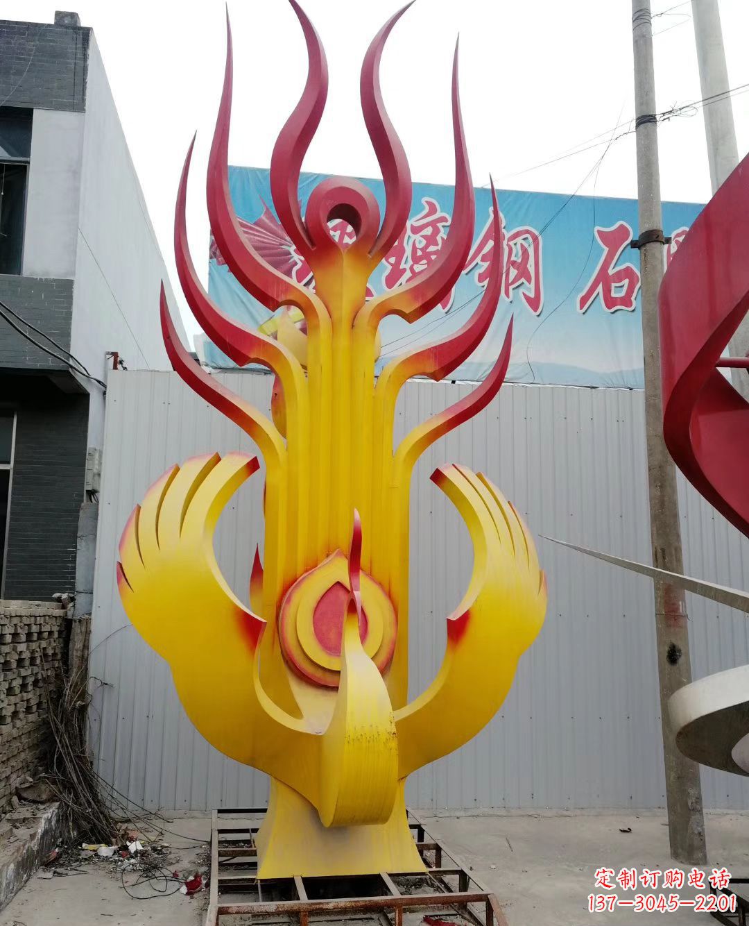 南阳不锈钢彩色凤凰雕塑