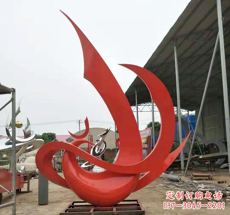 南阳不锈钢彩色凤凰雕塑2