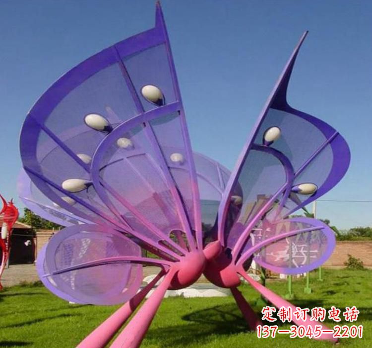 南阳不锈钢彩色蝴蝶雕塑