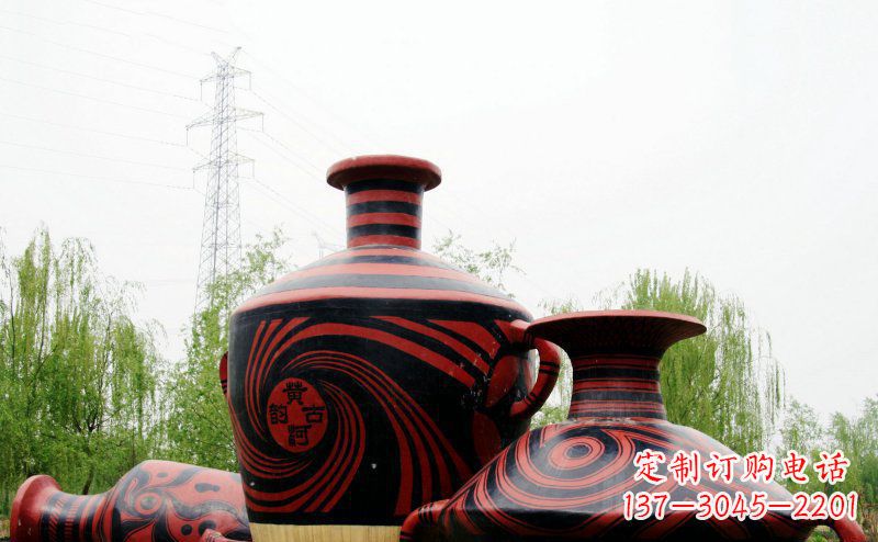 南阳不锈钢彩色花盆雕塑
