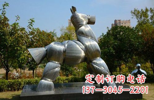 南阳不锈钢草扎马雕塑