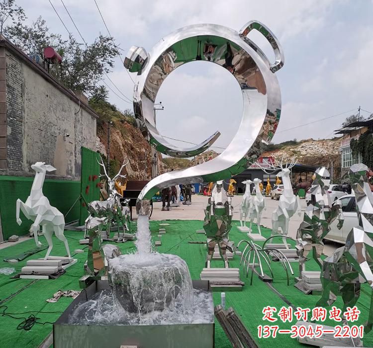 南阳不锈钢茶壶雕塑