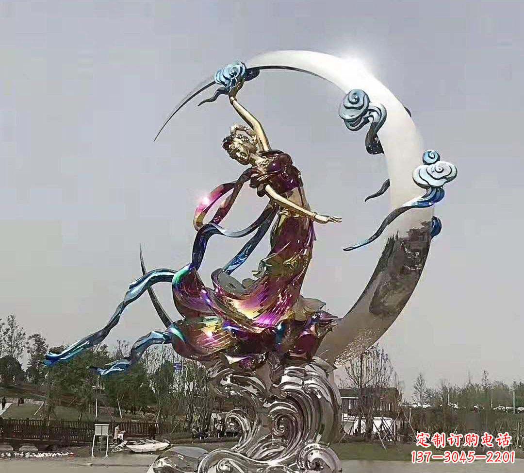 南阳不锈钢嫦娥奔月雕塑