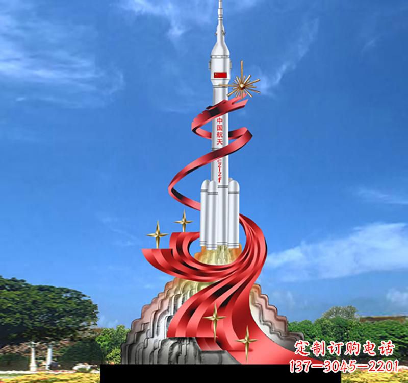 南阳嫦娥飞天——不锈钢嫦娥雕塑
