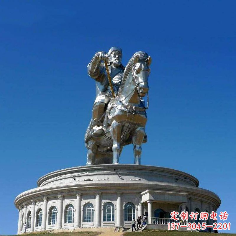 南阳不锈钢成吉思汗雕塑——一座引人入胜的大型雕塑