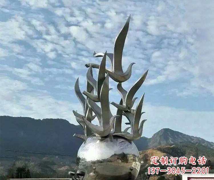 南阳不锈钢地球雕塑为和平呼唤