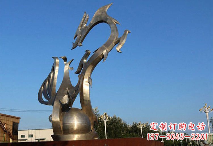 南阳不锈钢龙凤雕塑以艺术传承文化