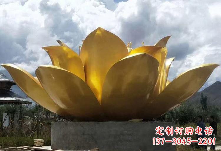 南阳不锈钢莲花雕塑——精美绝伦